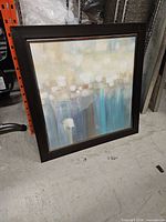 Front view of framed abstract art print