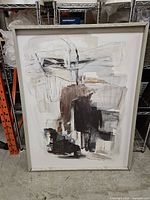 Front view of framed abstract print