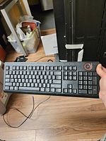 Front view of Lenovo SK-8822 full-size keyboard showing key layout and overall wear