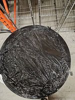 Top view of wrapped glass surface