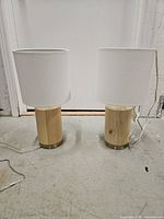 Both lamps with shades visible, showing overall design