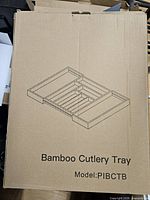 Box top showing line drawing, product name and model PIBCTB