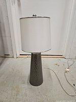 Full view of lamp showing shade and base