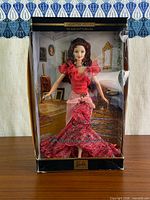 Front view of sealed Bohemian Glamour Barbie box showing doll and gown