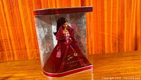 Front view of boxed 2002 Holiday Celebration Barbie