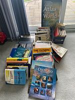 Group shot of all books laid out showing variety and quantity