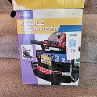 Front of boxed CasaVia Mobile Organizer