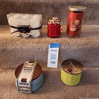 All five candles displayed together