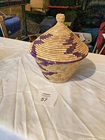Full view of basket with lid in place