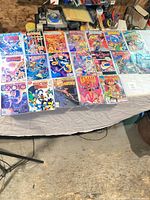 Table layout of all bagged comics
