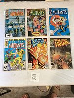 All six New Mutants issues laid out