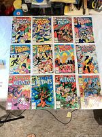 Group shot of multiple The New Mutants comics including issues 4, 6, 7, 8