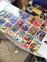 Twenty bagged and boarded The New Mutants comics laid out