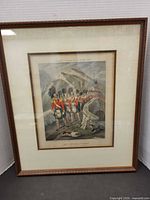 Front view of framed 42nd Highlanders print
