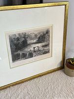 Framed print full view showing frame, mat and artwork