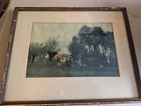 Full view of framed print, showing artwork, mat and frame