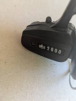 Close-up of model number plate on Kmart 2000 reel