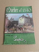 Front cover of Simon's "Quebec of 1840" gift catalogue