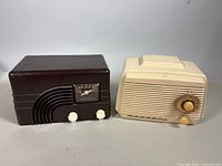 Both radios side by side showing overall condition and colors