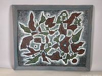 Front view of framed abstract painting