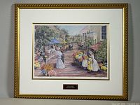 Frontal view of framed Rosemarie Condon print showing artwork, mat and frame