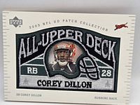 Front of card showing embroidered patch and player image