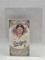 Front of 2021 Topps Allen & Ginter Corey Seager card in sleeve