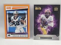 Front view of both trading cards side by side