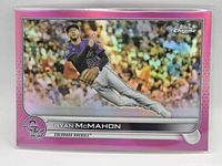 Front view showing pink refractor border and player image