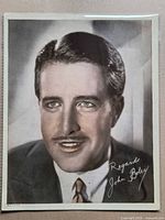 Front view of color portrait print showing full image of John Boles