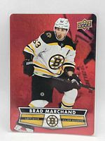 Front of Brad Marchand Tim Hortons DC-22 card in sleeve