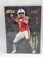 Front of card showing player image, matte texture, gold serial number 153/175
