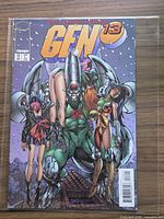 Front cover of Gen13 comic showing title, issue information, characters