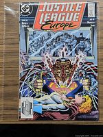 Front cover of Justice League Europe #9 in sleeve
