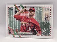Front of Topps Holiday Jack Flaherty HW210 card