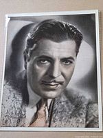 Front view of signed Warner Baxter portrait photograph