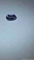 Front view of faceted oval Tanzanite