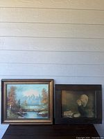 Both framed artworks side by side