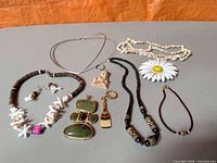 All jewellery pieces laid out