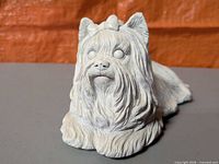 Front angled view of Sandcast Yorkie figurine