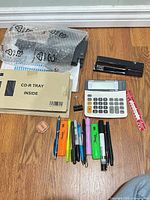 Full lot showing all office items on floor