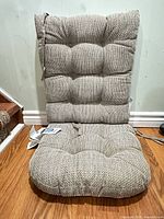 Full view of rocking chair cushion set showing back and seat pieces