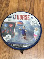 Front of zippered case showing Franklin NBA HORSE branding and contents graphics