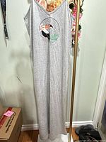 Front full-length view of nightgown on stand