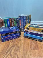 Group shot of all VHS tapes in lot