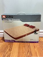 Front of boxed Ozark Trail velour top airbed kit