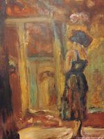 Detail of central figure and brushwork