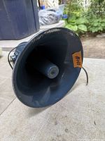 Front view of flared horn speaker