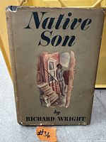 Front view of 1940 Native Son book with dust jacket