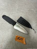 knife and sheath overview, showing size and components